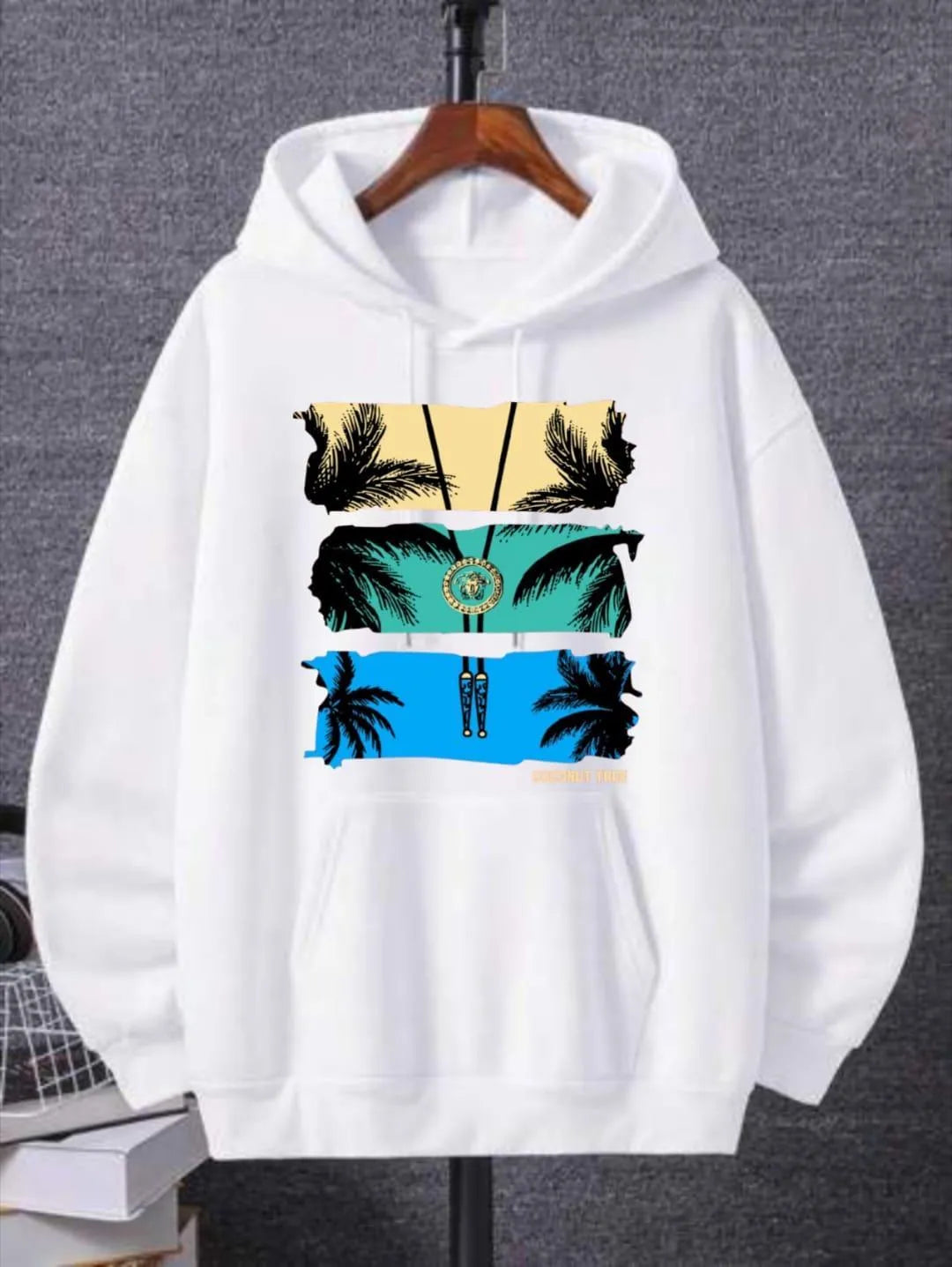 1 Pc Men's Fleece Printed Hoodie