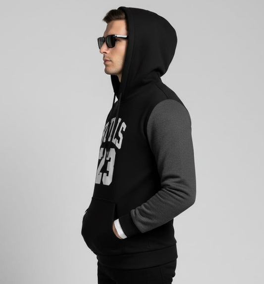 Men's Printed Fleece Hoodie - 1 Pc Hooded Neck Sweatshirt