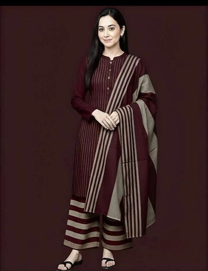 3 Pcs Women's Unstitched Printed Suit
