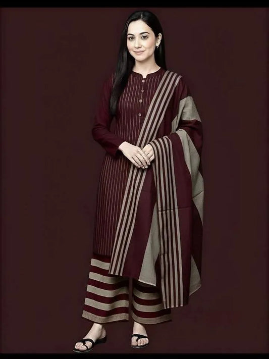 3 Pcs Women's Unstitched Printed Suit
