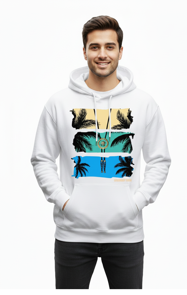 1 Pc Men's Fleece Printed Hoodie
