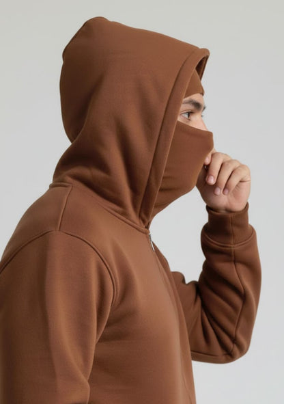 Premium Heavyweight Black Fleece Zipper Hoodie