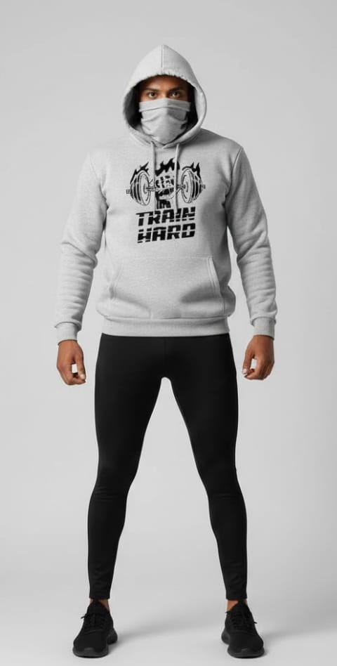 1 Pc Men's Fleece Printed Hoodie