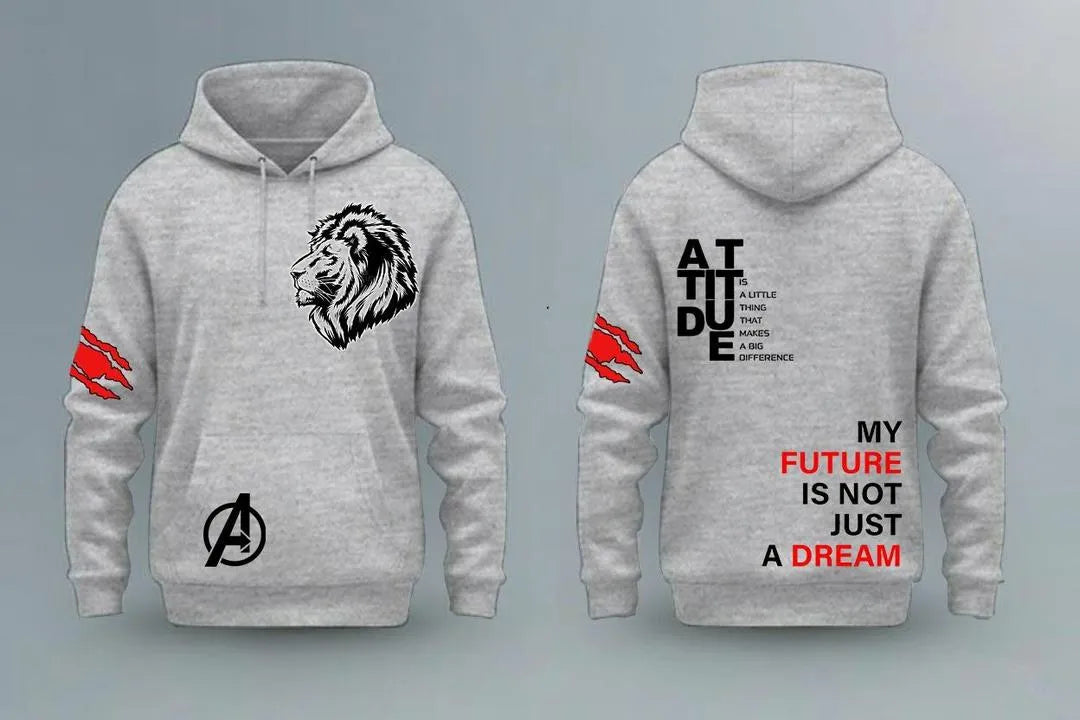 1 Pc Men's Fleece Printed Hoodie