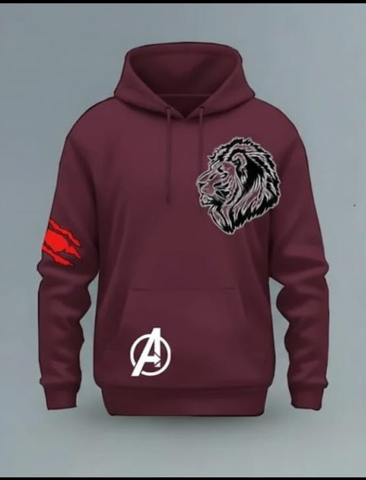 1 Pc Men's Fleece Printed Hoodie