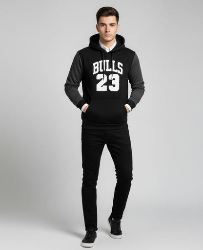 Men's Printed Fleece Hoodie - 1 Pc Hooded Neck Sweatshirt