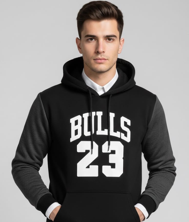 Men's Printed Fleece Hoodie - 1 Pc Hooded Neck Sweatshirt
