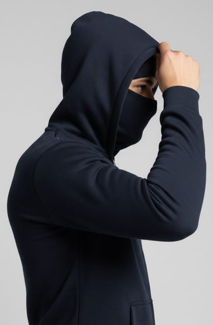 Premium Heavyweight Black Fleece Zipper Hoodie