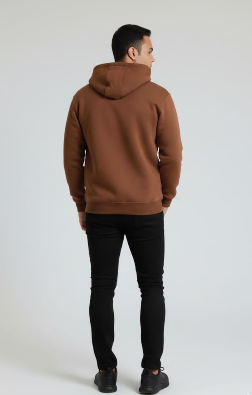 Premium Heavyweight Black Fleece Zipper Hoodie