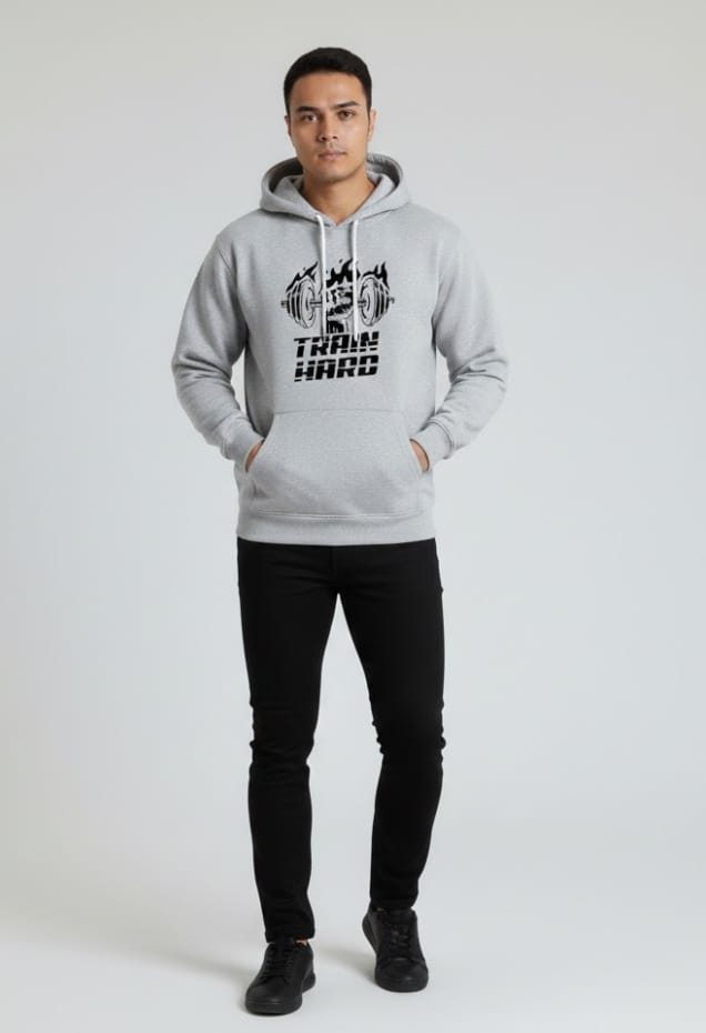 1 Pc Men's Fleece Printed Hoodie